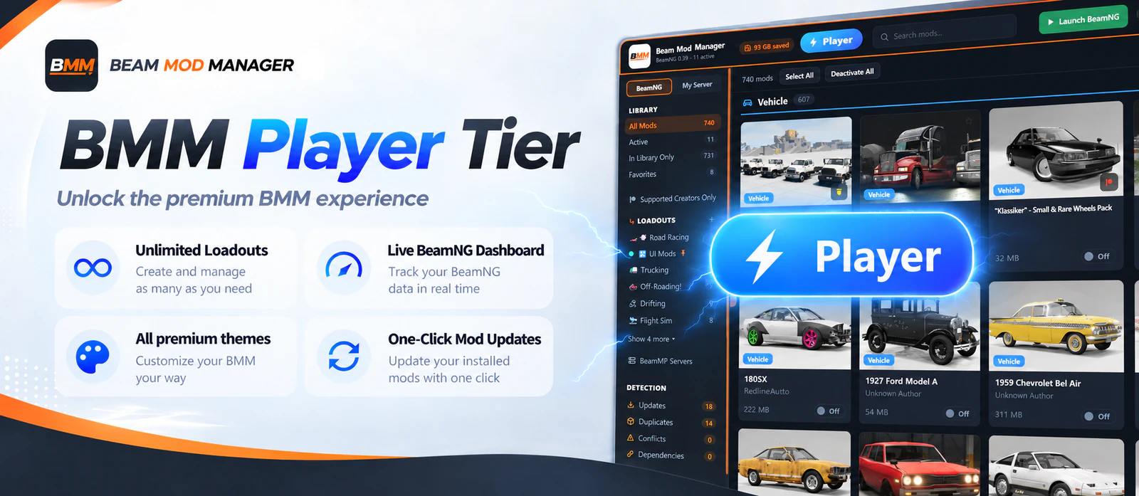 BMM Player tier benefits banner